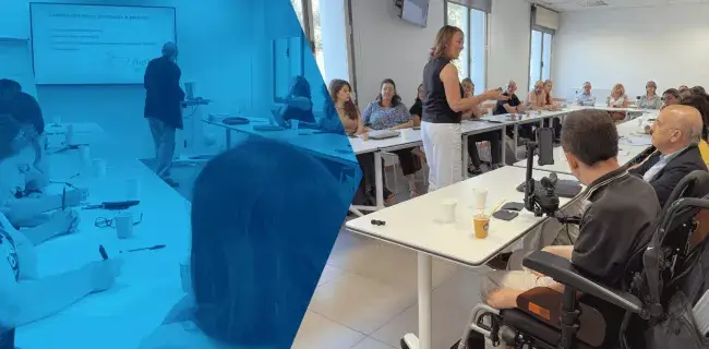 Sessió 4 de l'Update Directiu: Boi Ruiz i Elena Puigdevall parlen amb gestors d'institucions sanitàries i amb pacients i associacions sobre la cooperació amb el pacient. 