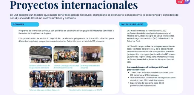 Memoria de actividad de UCF 2024: proyectos internacionales