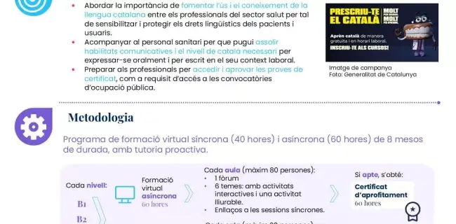 Pòster del programa "Prescriu-te el català"  - II Congrés Català de Gestió Clínica i Sanitària 2024