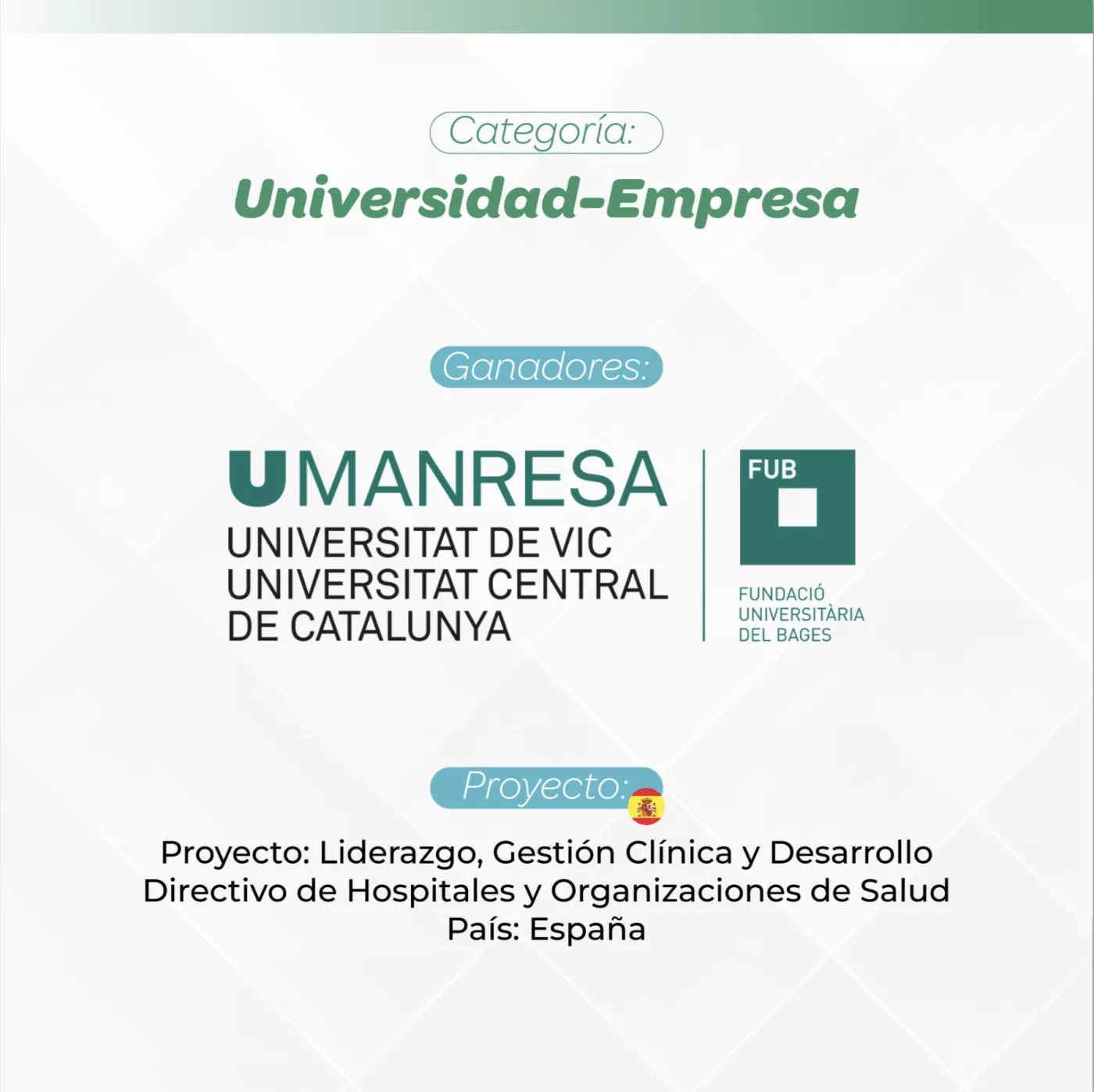 UManresa i UCF reben el premi Universitat - Empresa de RECLA (Red de Educación Continua de Latinoamerica y Europa) captura