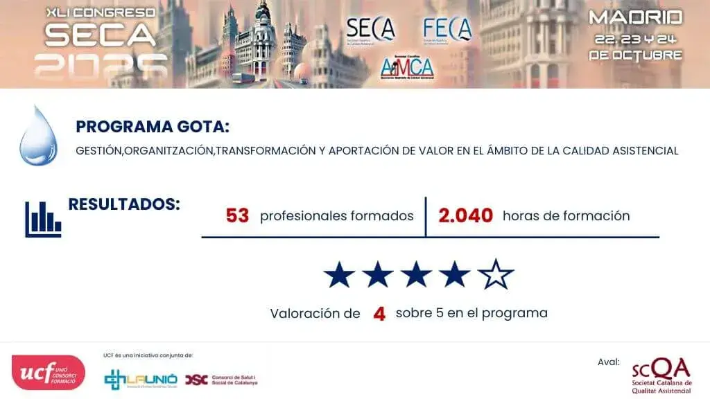 UCF presenta el programa GOTA al XLI Congrés SECA 2025